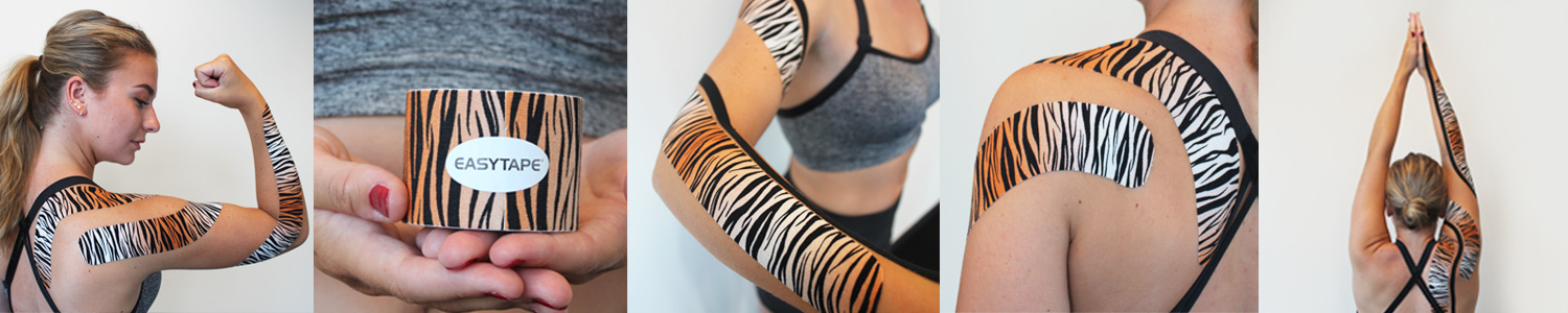 Tigertape  Easytape kinesio tape with tiger print design