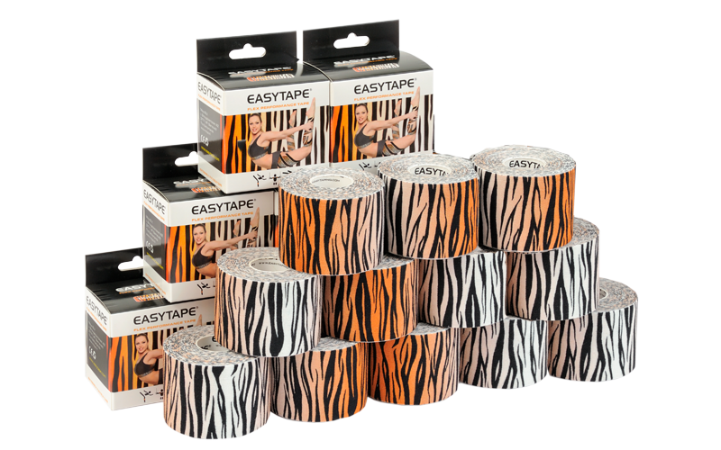 Tigertape  Easytape kinesio tape with tiger print design